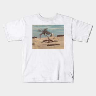 Tree and Graves on the Way to Tel El Armano, Egypt by Elihu Vedder Kids T-Shirt